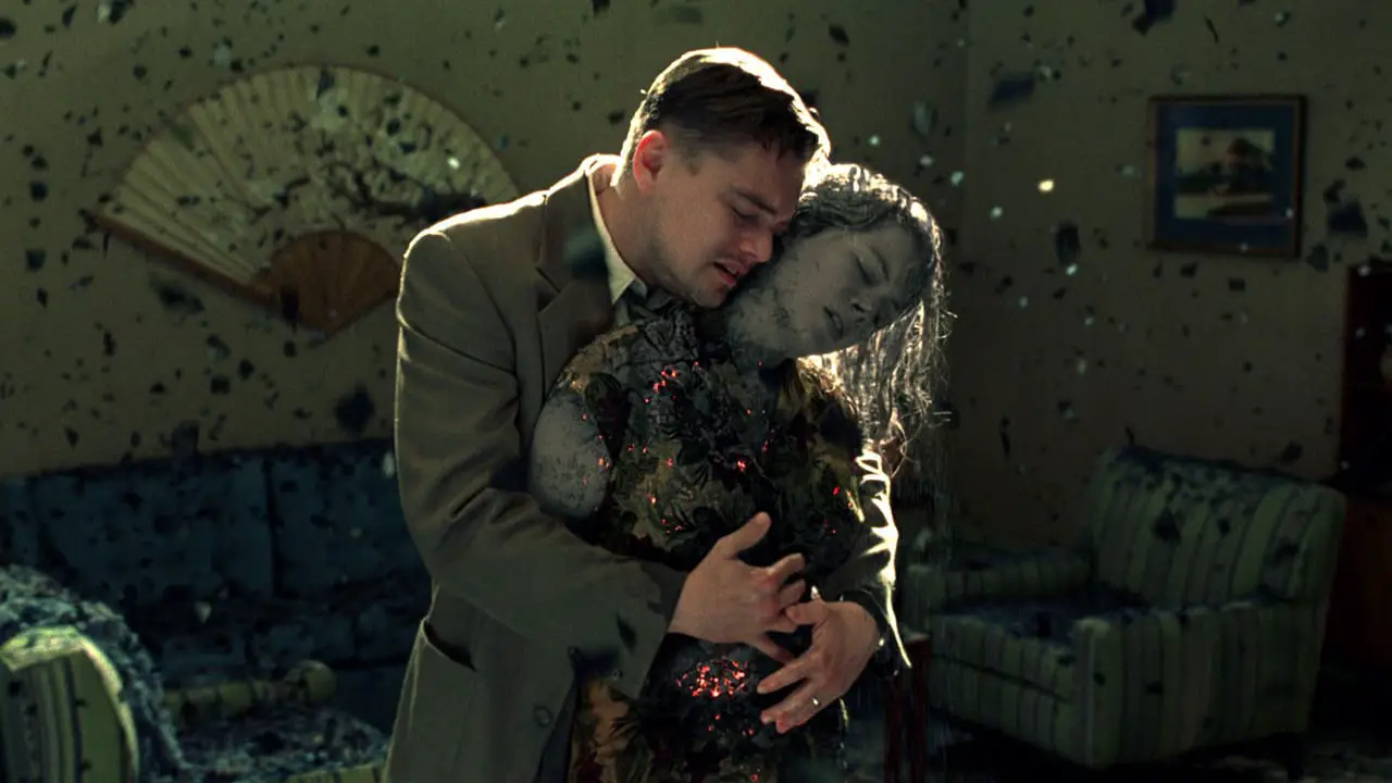 Teddy hugging his dead wife