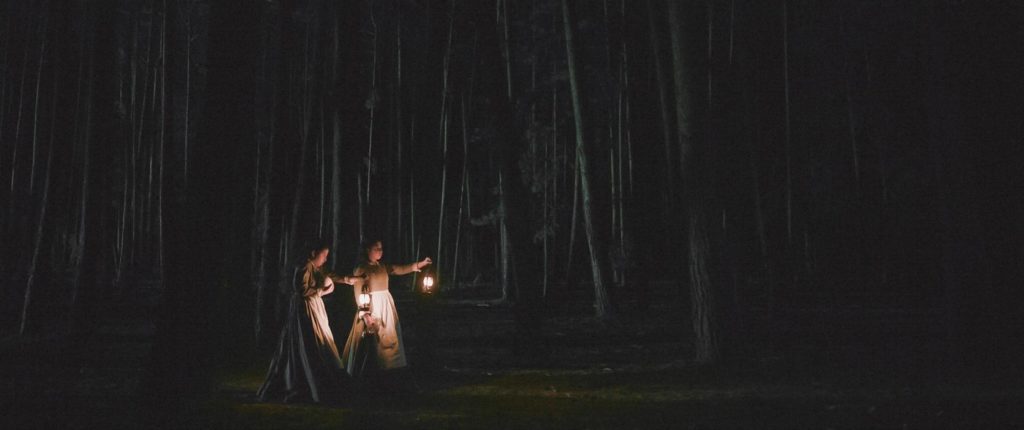 girls in the dark forest