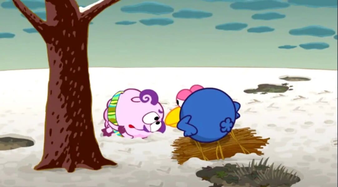 Barash lies by a tree and speaks with Kar-Karych